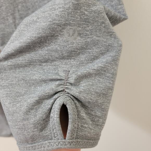 Lululemon Dhanurasana Crop Ruched Side Cutout Leggings in Heathered Gray‎ Size 6 - Picture 3 of 5